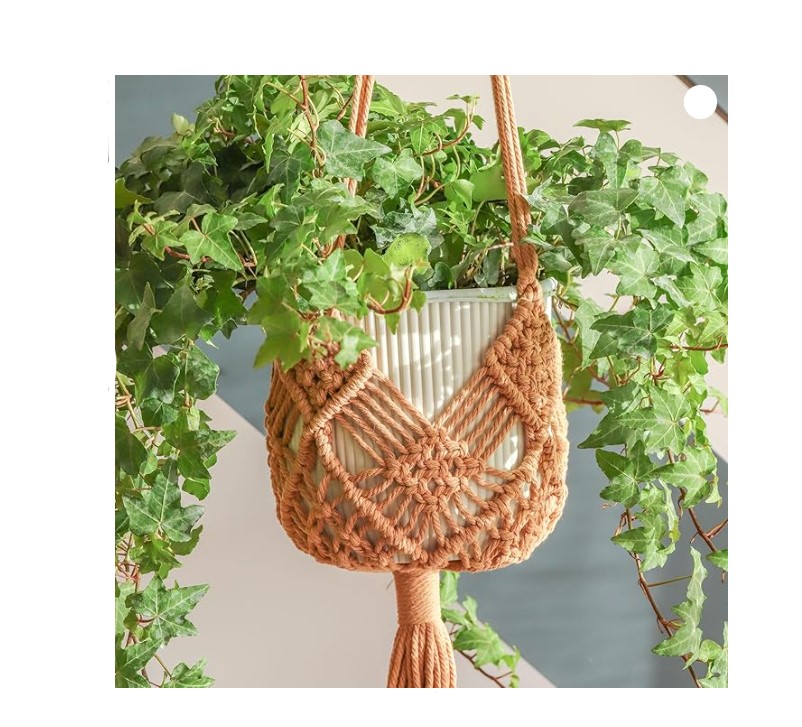 Hanging Planter with Patterns,2Packs Macrame Plant Hangers Indoor ...